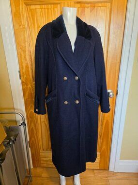 V.I.Petites Plus Size Petite Blue Coat